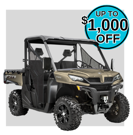 Up to $1,000 OFF on MY2024 CFMoto UTV's