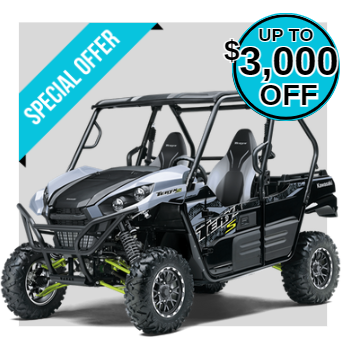 Up to $3,000 on 2024 Kawasaki Teryx & Teryx4